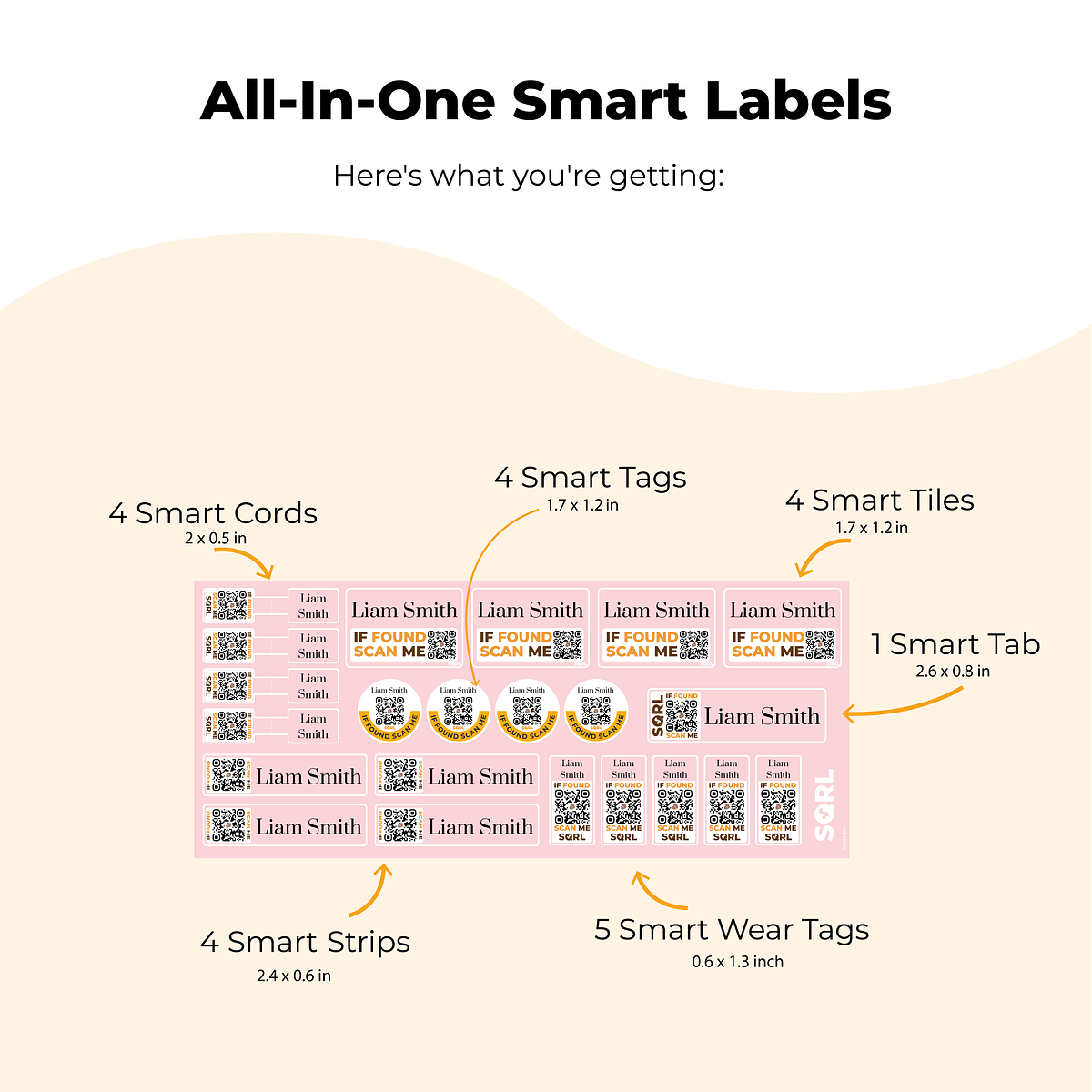 Ultimate All-In-One Smart Labels Kit label layout
