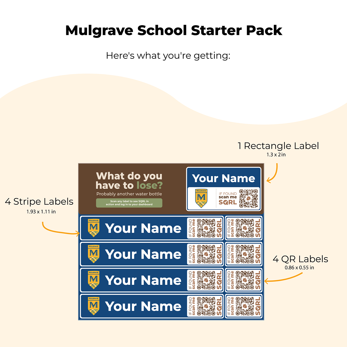 Mulgrave School Starter Kit label layout